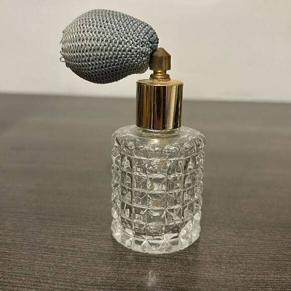 Vintage Cut Glass Perfume Atomizer Bottle - Picture 1 of 6